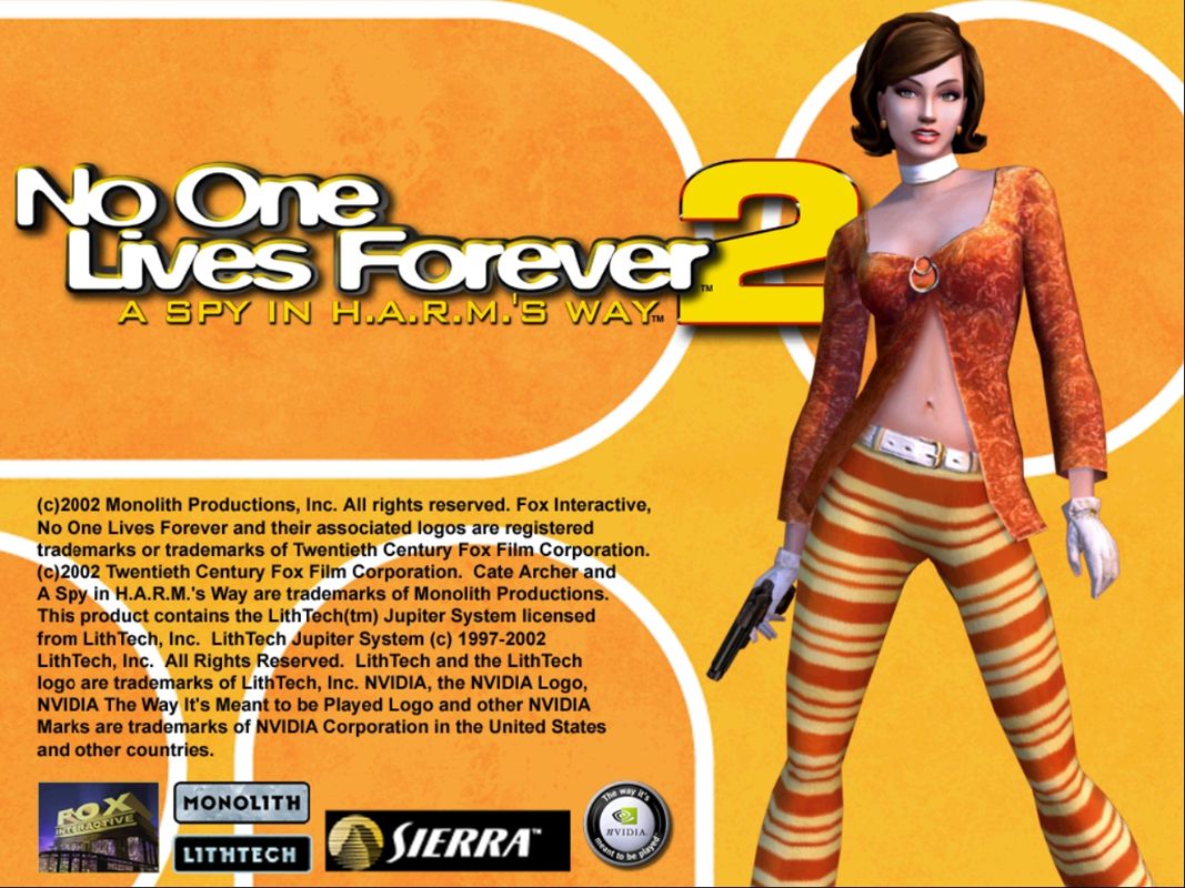 No One Lives Forever 2 A Spy in H.A.R.M.'s Way Disc 1-2 Microsoft Windows PC CD-PC Gamez USA