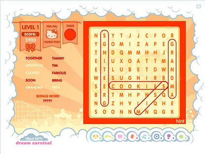 Hello Kitty Dream Carnival Microsoft Windows PC CD-PC Gamez USA