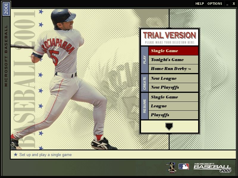 Microsoft Baseball 2001 Microsoft Windows PC CD-PC Gamez USA