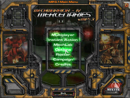 MechWarrior 4 Mercenaries Disc 1 -2 Microsoft Windows PC CD-PC Gamez USA