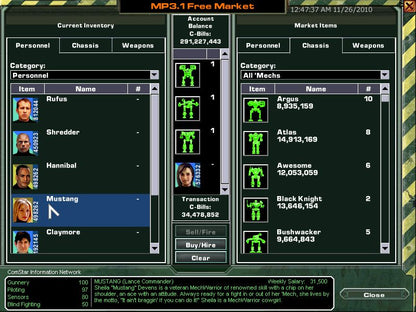 MechWarrior 4 Mercenaries Disc 1 -2 Microsoft Windows PC CD-PC Gamez USA