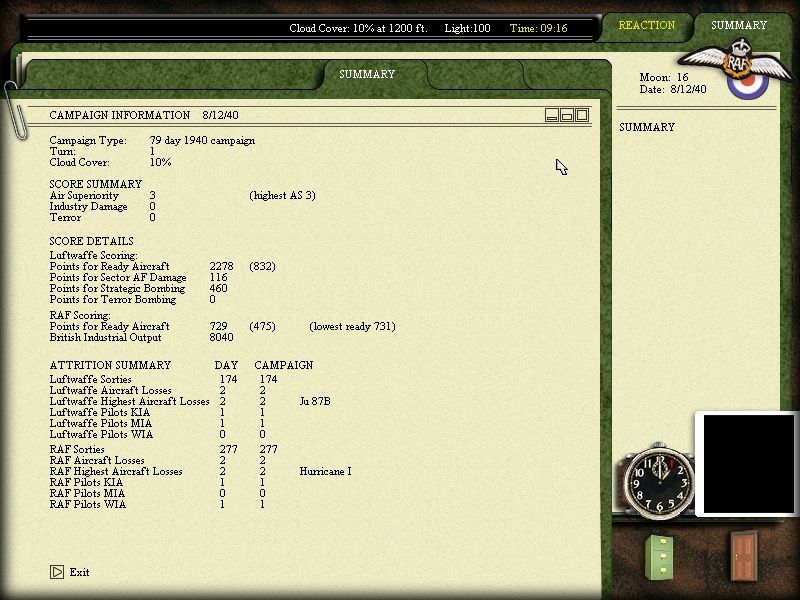 Battle of Britain Microsoft Windows PC CD-PC Gamez USA