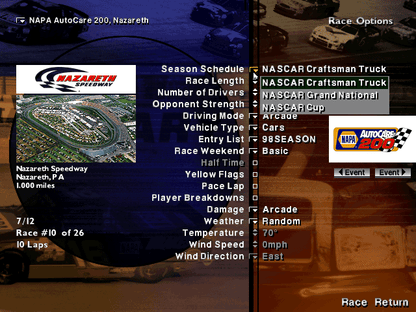 NASCAR Racing 1999 Edition Microsoft Windows PC CD-PC Gamez USA