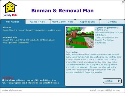 Binman and Removal Man Microsoft Windows PC CD-PC Gamez USA
