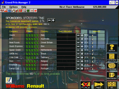 Grand Prix Manager 2 Microsoft Windows PC CD-PC Gamez USA