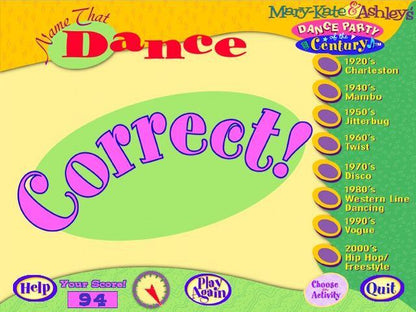 Mary Kate Ashley's DANCE PARTY of the century Microsoft Windows PC CD-PC Gamez USA