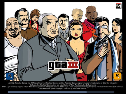 Grand Theft Auto III GTA 3 2001 Microsoft Windows PC CD Rockstar DMA-PC Gamez USA