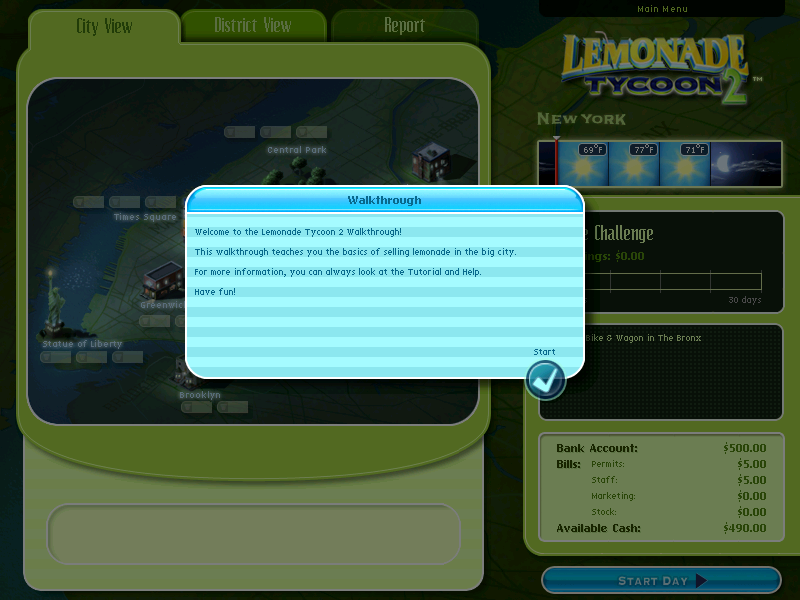 Lemonade Tycoon 2 - New York City Microsoft Windows PC CD-PC Gamez USA