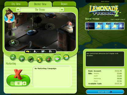 Lemonade Tycoon 2 - New York City Microsoft Windows PC CD-PC Gamez USA