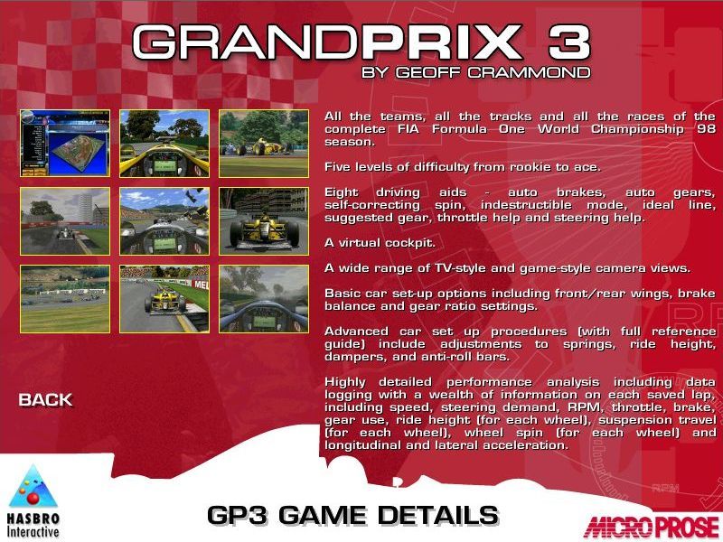 Grand Prix 3 2000 Microsoft Windows PC CD-PC Gamez USA