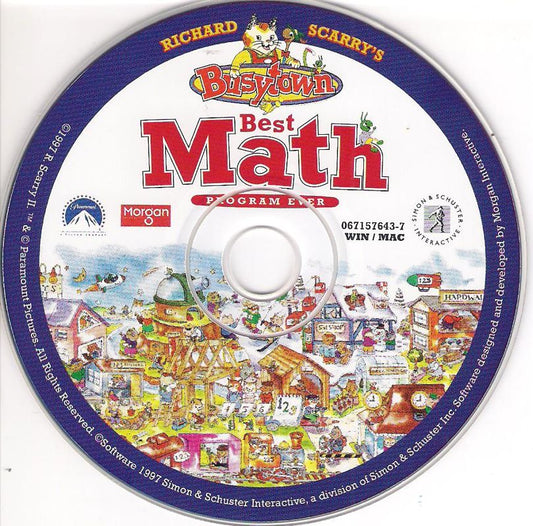 Richard Scarry's Busytown Best Math Program Ever Microsoft Windows PC CD-PC Gamez USA