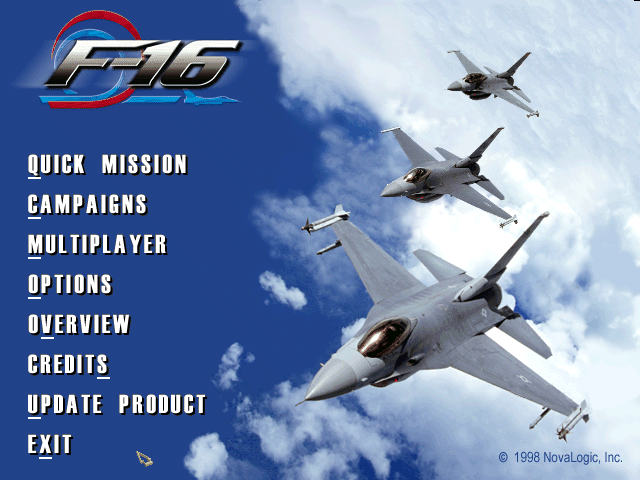 NovaLogic F-16 Multirole Fighter Microsoft Windows PC CD-PC Gamez USA