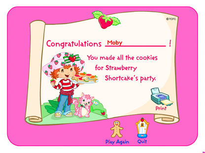 Strawberry Shortcake Amazing Cookie Party Microsoft Windows PC CD-PC Gamez USA