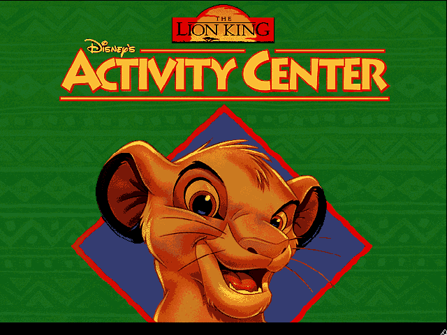 The Lion King Activity Centre Microsoft Windows PC CD-PC Gamez USA