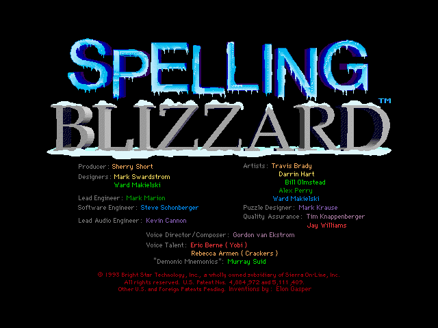 Spelling Blizzard Microsoft Windows PC CD-PC Gamez USA