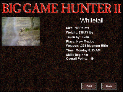Cabela's Big Game Hunter II Disc 1-2 Microsoft Windows PC CD-PC Gamez USA