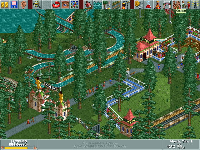 RollerCoaster Tycoon Microsoft Windows PC CD-PC Gamez USA
