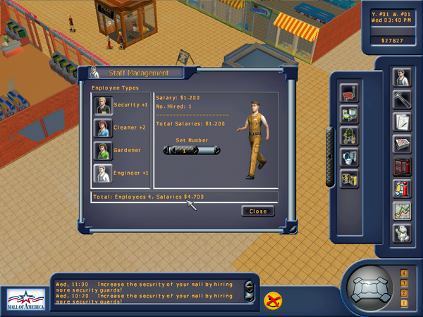 Mall of america tycoon Microsoft Windows PC CD-PC Gamez USA