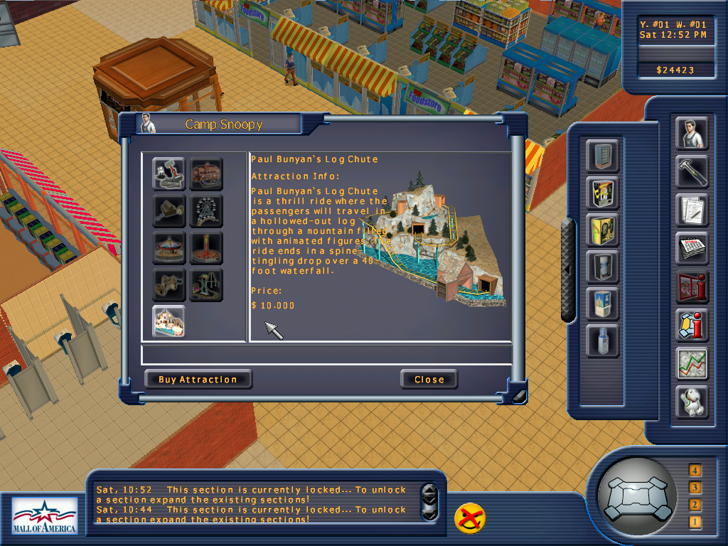 Mall of america tycoon Microsoft Windows PC CD-PC Gamez USA