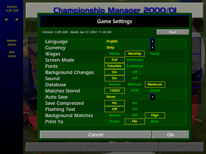 Championship Manager Season 00 Microsoft Windows PC CD-PC Gamez USA