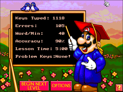 Mario Teaches Typing 2 Microsoft Windows PC CD-PC Gamez USA