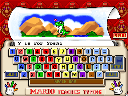 Mario Teaches Typing 2 Microsoft Windows PC CD-PC Gamez USA