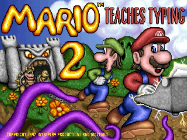 Mario Teaches Typing 2 Microsoft Windows PC CD-PC Gamez USA