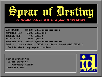 Spear of Destiny Microsoft Windows PC CD-PC Gamez USA