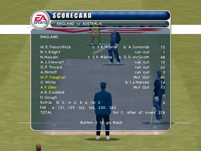 CRICKET 2002 Disc 1-2 Microsoft Windows PC CD-PC Gamez USA