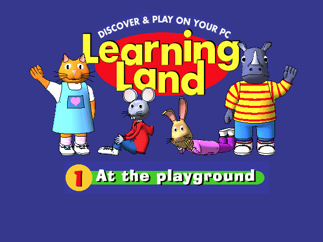 Learning Land 1 - At the Playground Microsoft Windows PC CD-PC Gamez USA