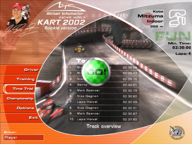 Michael Schumacher Racing World Kart 2002 Microsoft Windows PC CD-PC Gamez USA