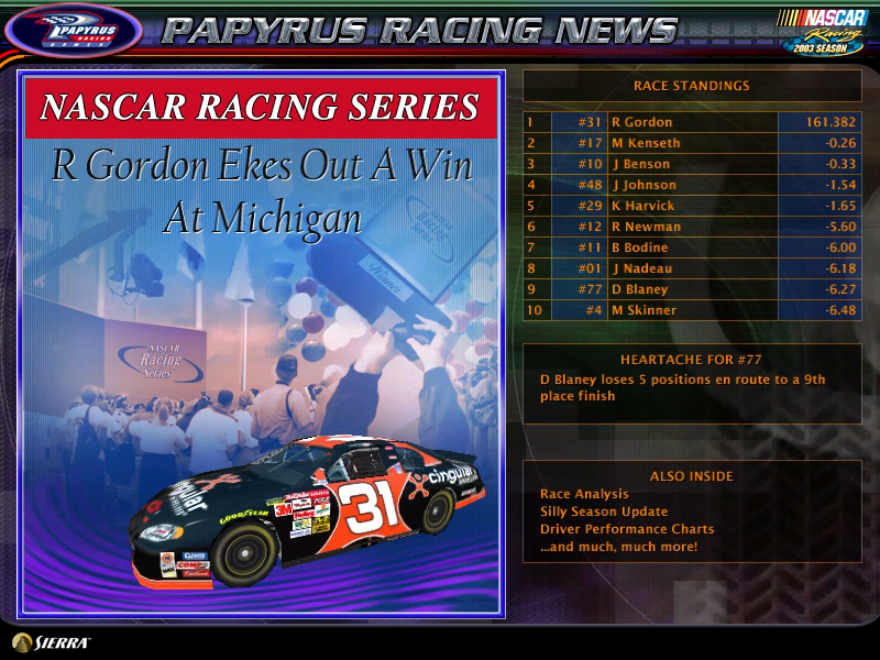 NASCAR Racing 2003 Season Microsoft Windows PC CD-PC Gamez USA