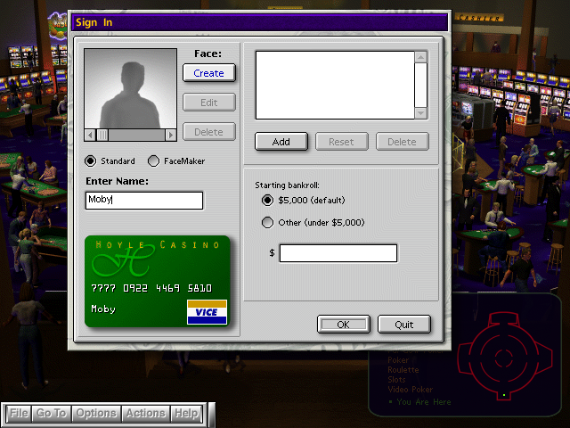 Hoyle Casino Microsoft Windows PC CD-PC Gamez USA