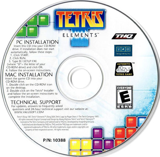 Tetris Elements Microsoft Windows PC CD-PC Gamez USA