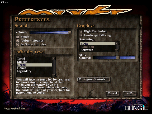Myth The Fallen Lords 1997 Microsoft Windows PC CD Bungie Eidos-PC Gamez USA