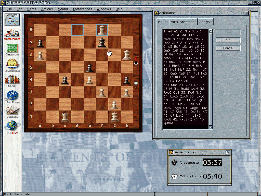 Chessmaster 7000 Disc 1-2 Microsoft Windows PC CD-PC Gamez USA