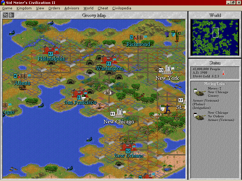 Civilization 2 Multiplayer Gold Edition Microsoft Windows PC CD-PC Gamez USA
