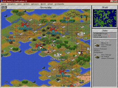 Civilization 2 Multiplayer Gold Edition Microsoft Windows PC CD-PC Gamez USA