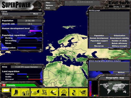SuperPower Microsoft Windows PC CD – Strategic Global Simulation Game-PC Gamez USA