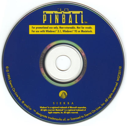 3-D Ultra Pinball Microsoft Windows PC CD-PC Gamez USA