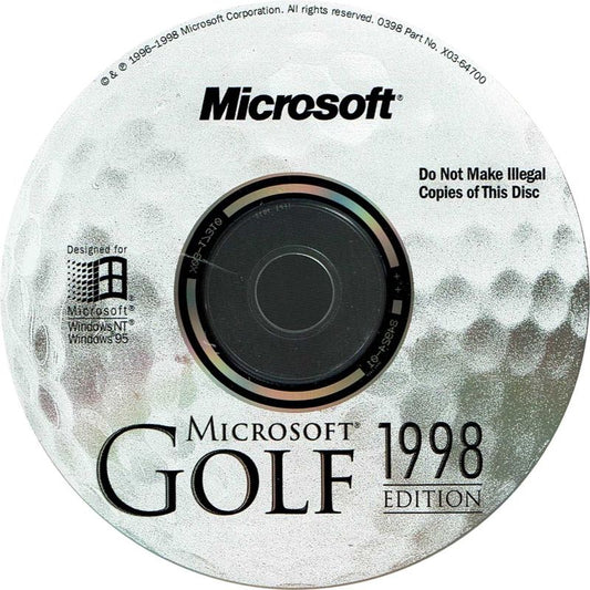 Microsoft Golf 1998 Edition Microsoft Windows PC CD-PC Gamez USA
