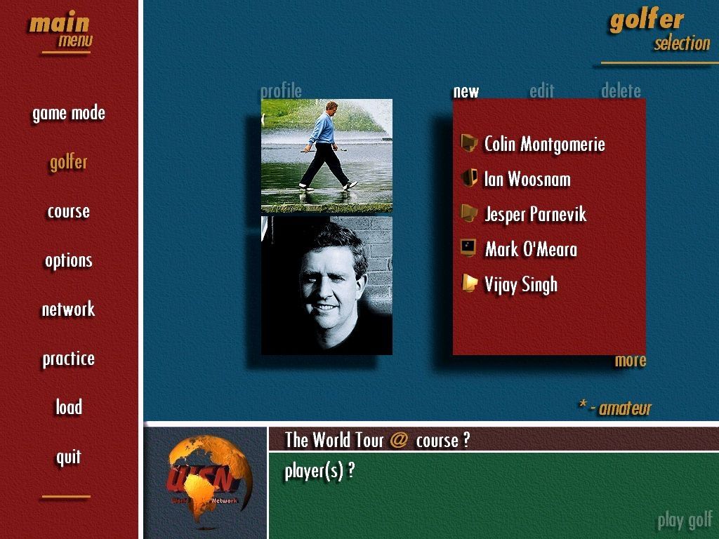 Pro 18 World Tour Golf Disc 1-2 Microsoft Windows PC CD-PC Gamez USA