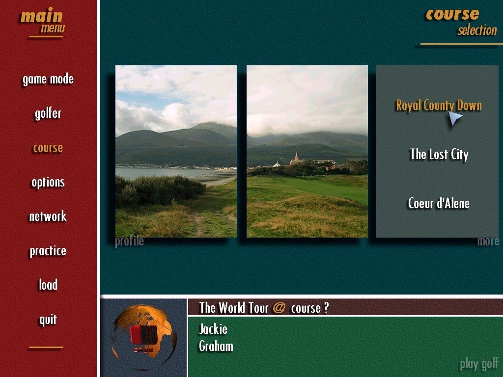 Pro 18 World Tour Golf Disc 1-2 Microsoft Windows PC CD-PC Gamez USA