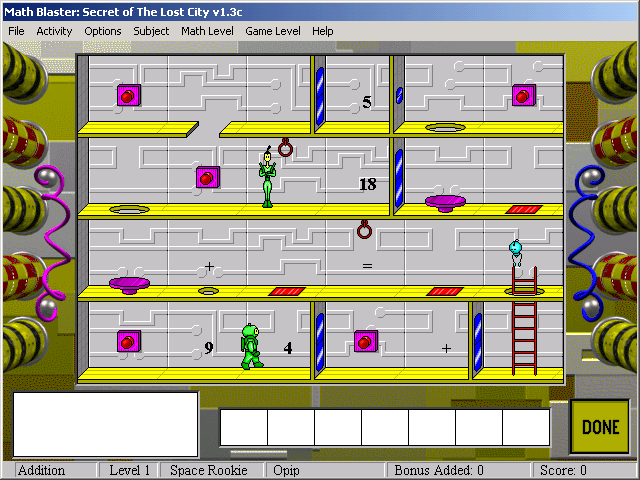 Math Blaster Episode 2 - Secret of the Lost City Microsoft Windows PC CD-PC Gamez USA