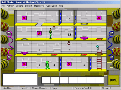 Math Blaster Episode 2 - Secret of the Lost City Microsoft Windows PC CD-PC Gamez USA