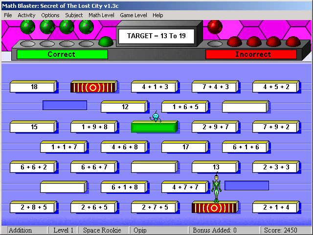 Math Blaster Episode 2 - Secret of the Lost City Microsoft Windows PC CD-PC Gamez USA