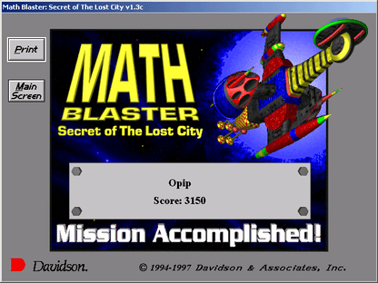 Math Blaster Episode 2 - Secret of the Lost City Microsoft Windows PC CD-PC Gamez USA