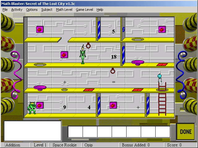 Math Blaster Episode 2 - Secret of the Lost City Microsoft Windows PC CD-PC Gamez USA