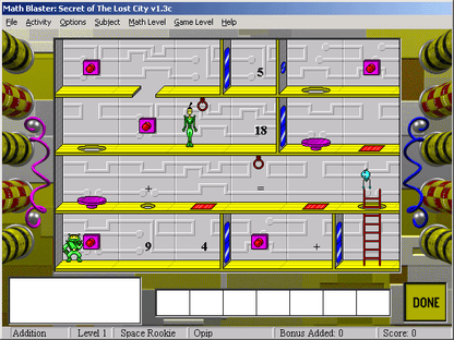 Math Blaster Episode 2 - Secret of the Lost City Microsoft Windows PC CD-PC Gamez USA