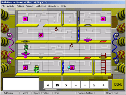 Math Blaster Episode 2 - Secret of the Lost City Microsoft Windows PC CD-PC Gamez USA